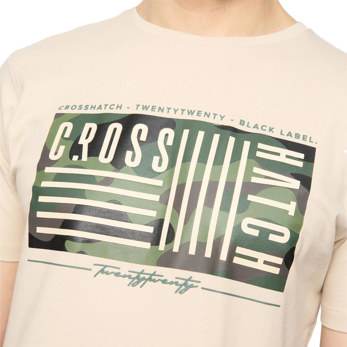 Light Stone - Side - Crosshatch Mens Wenfore T-Shirt