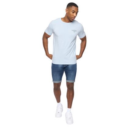 Sky Blue - Side - Crosshatch Mens Summevibe T-Shirt