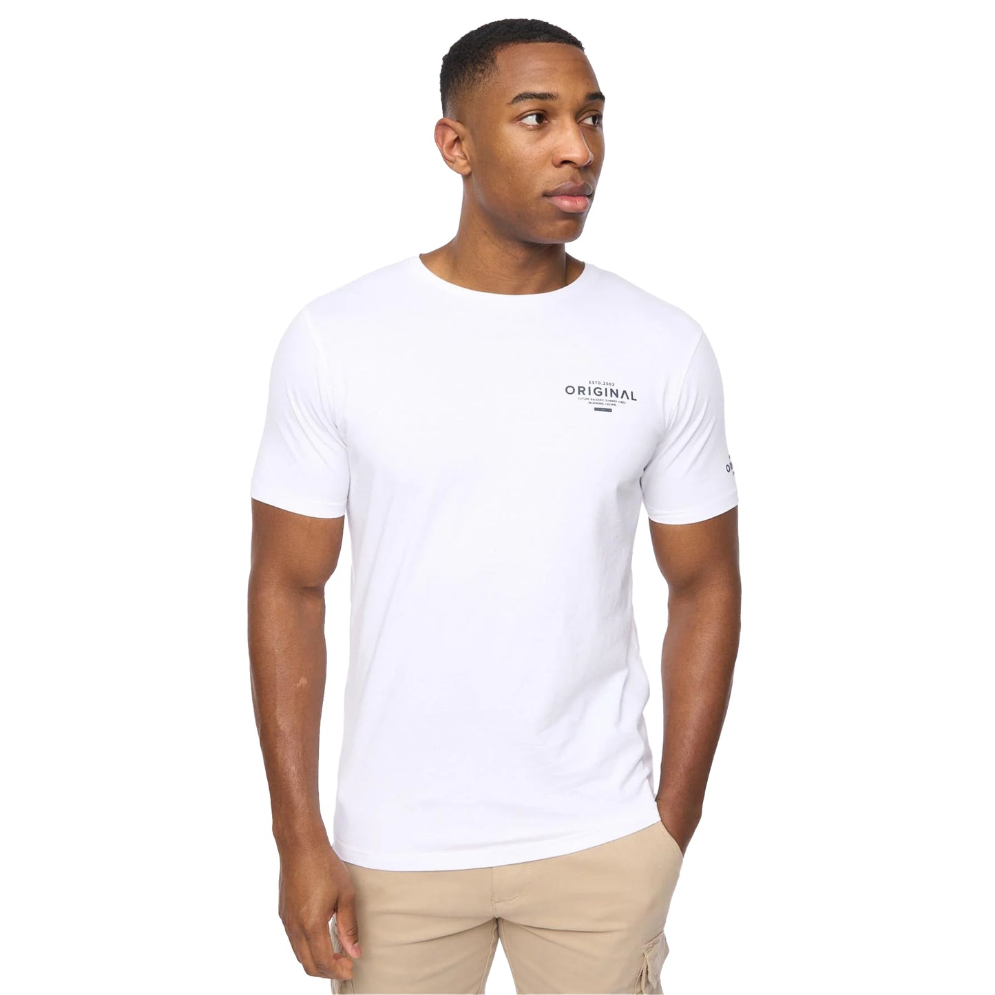 White - Front - Crosshatch Mens Summevibe T-Shirt