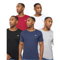 Multicoloured - Front - Crosshatch Mens Dellmere T-Shirt (Pack of 5)