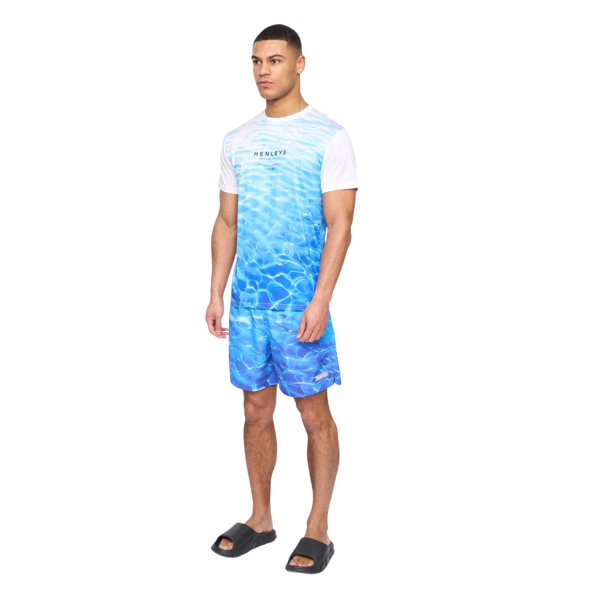 Blue - Side - Henleys Mens Henpool T-Shirt