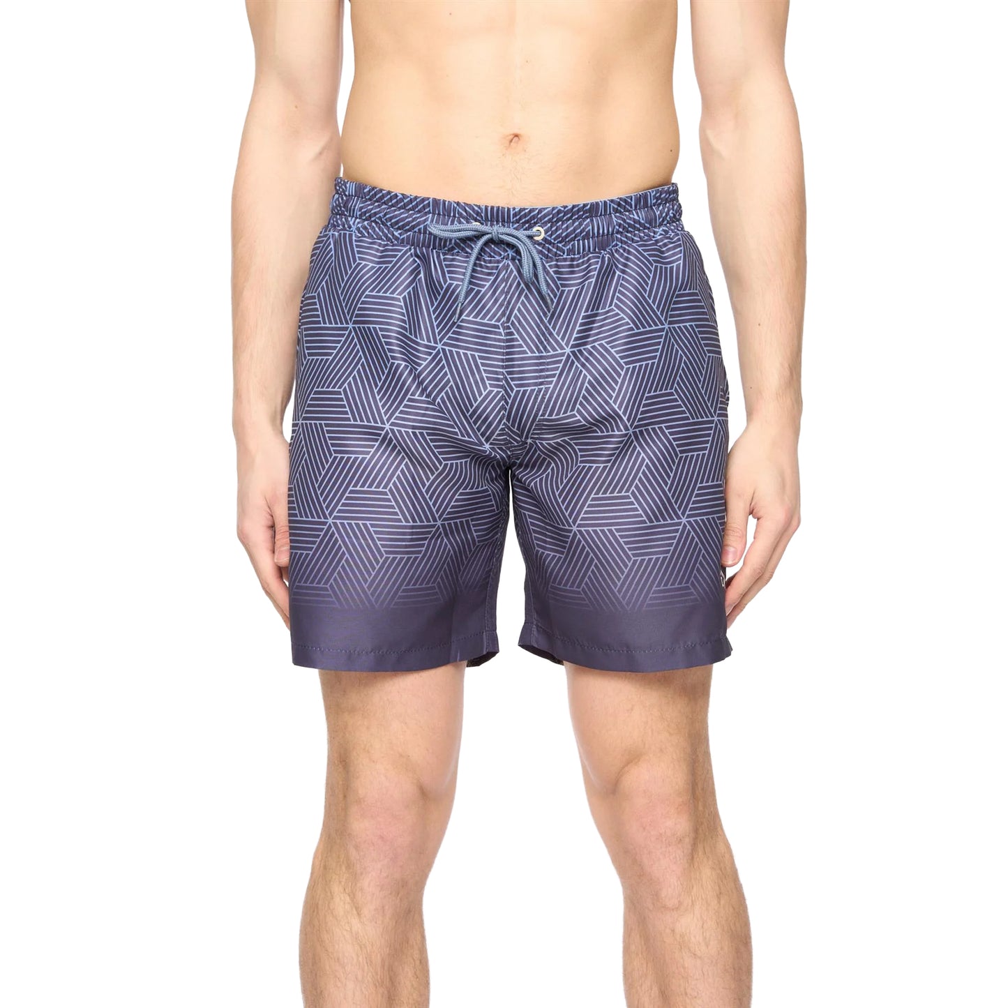 Navy - Front - Crosshatch Mens Layotta Swim Shorts