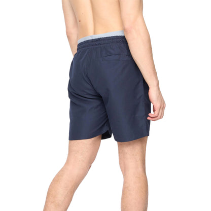 Denim Blue - Back - Crosshatch Mens Rembrants Swim Shorts