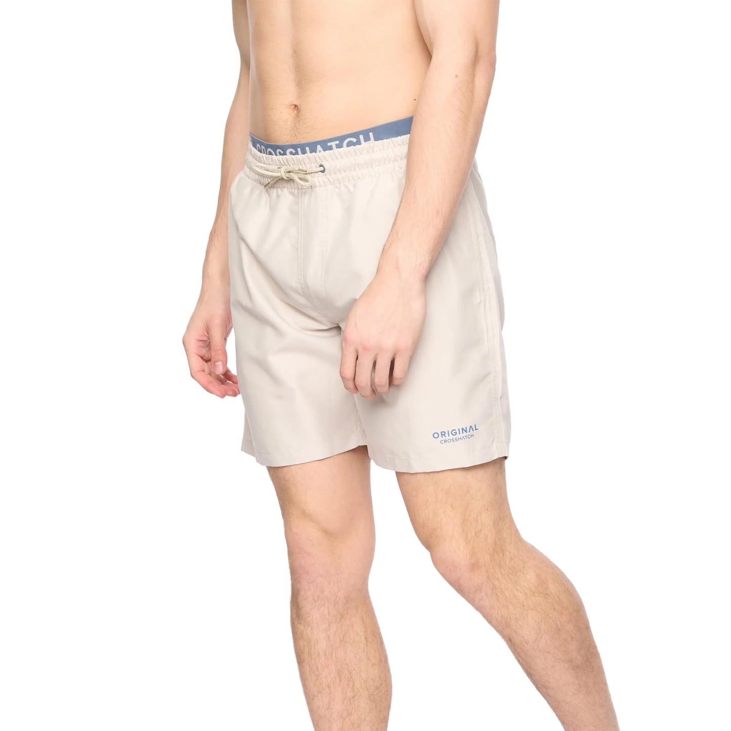 Light Stone - Front - Crosshatch Mens Rembrants Swim Shorts