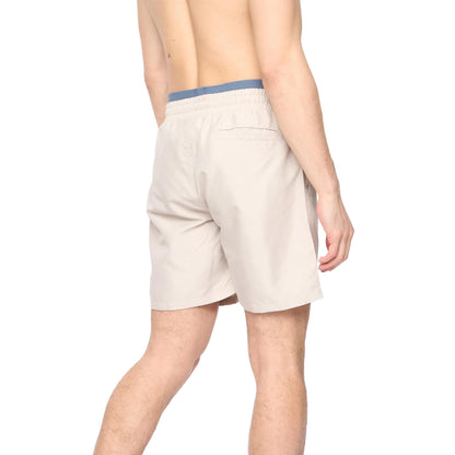 Light Stone - Back - Crosshatch Mens Rembrants Swim Shorts