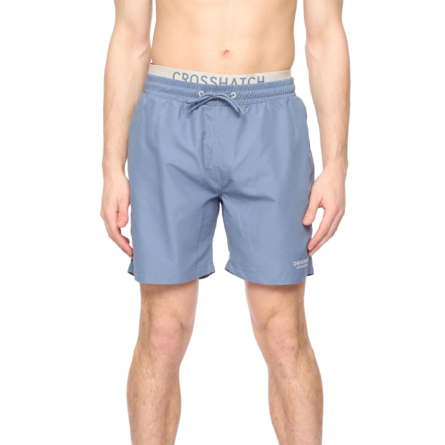 Navy - Front - Crosshatch Mens Rembrants Swim Shorts