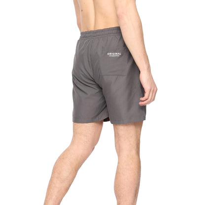 Charcoal - Back - Crosshatch Mens Wabasso Swim Shorts