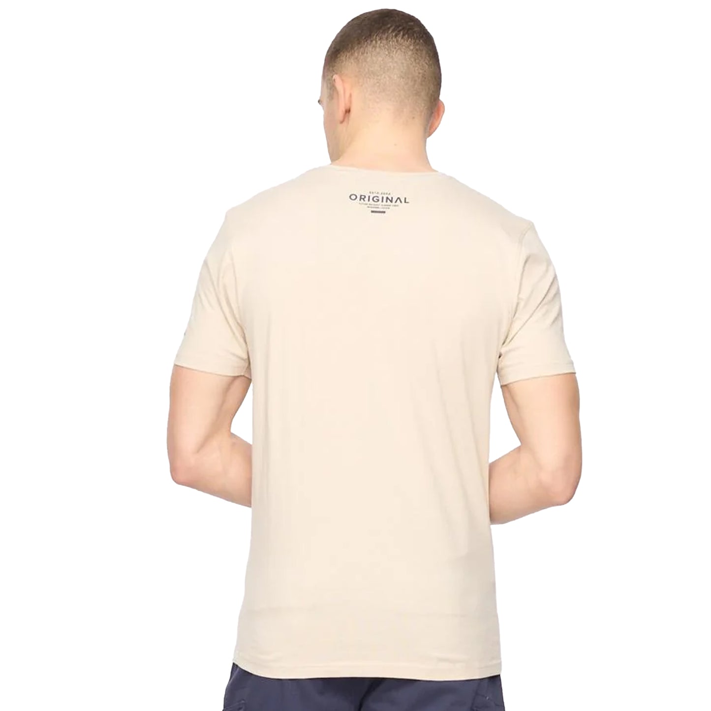 Light Stone - Back - Crosshatch Mens Squarebox T-Shirt