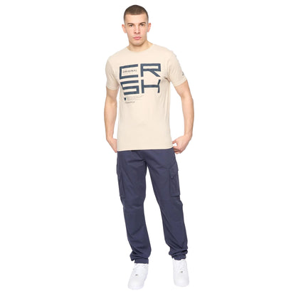 Light Stone - Side - Crosshatch Mens Squarebox T-Shirt