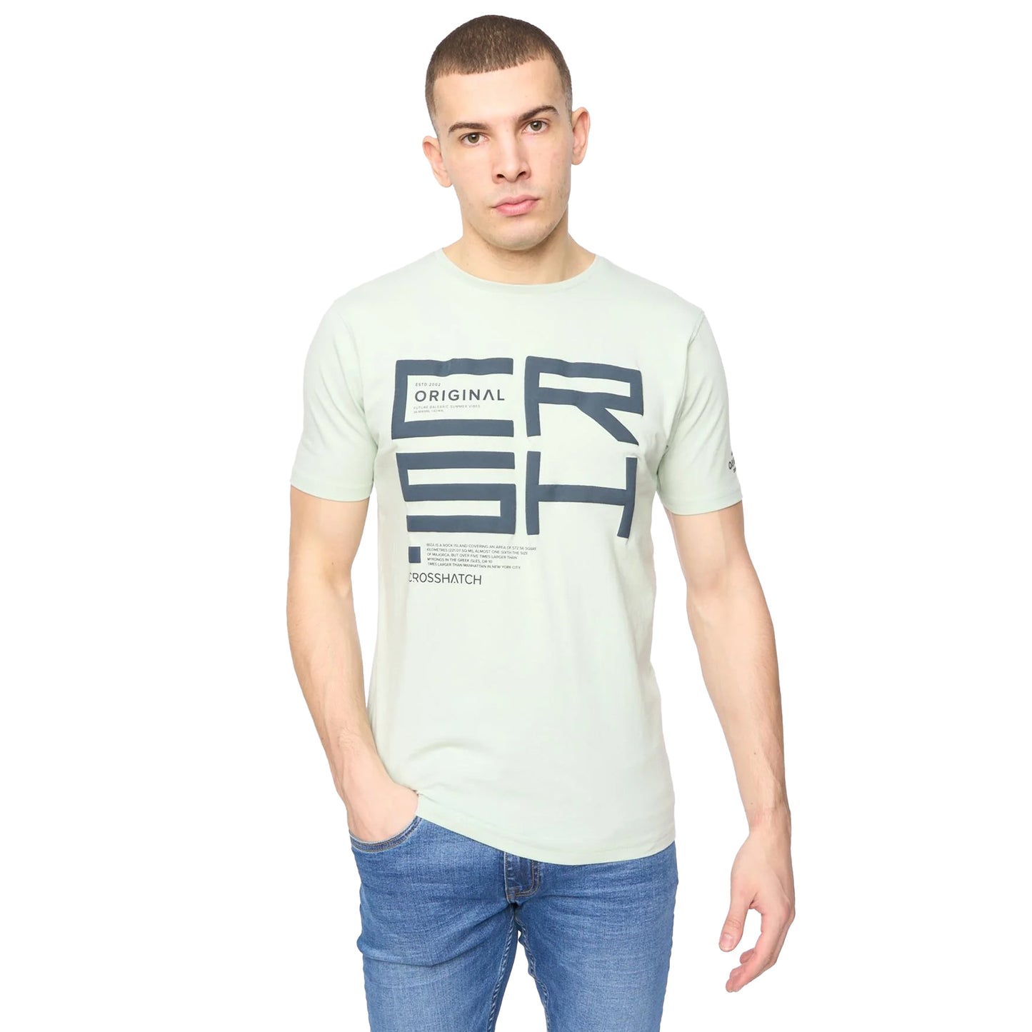 Mint - Front - Crosshatch Mens Squarebox T-Shirt