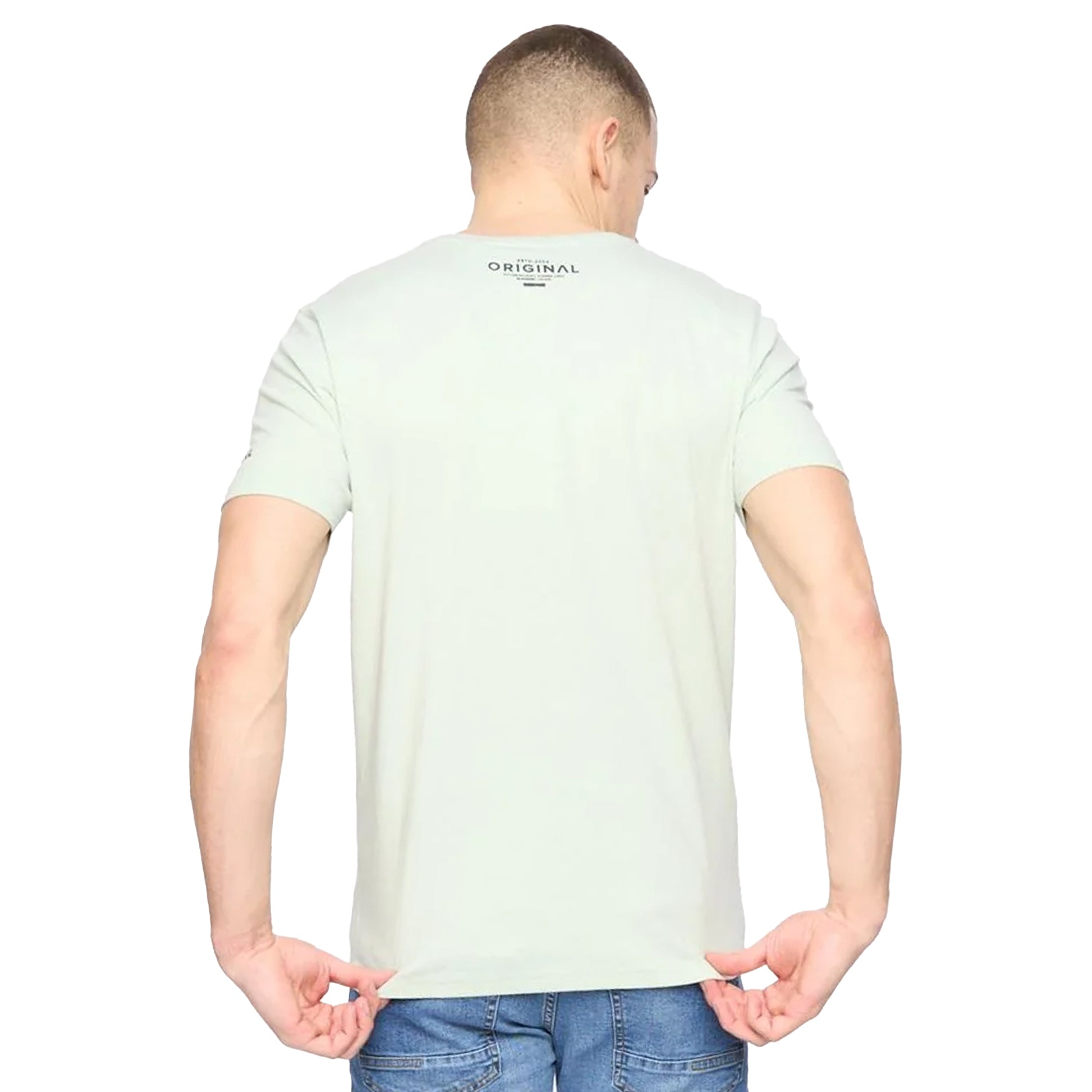 Mint - Back - Crosshatch Mens Squarebox T-Shirt