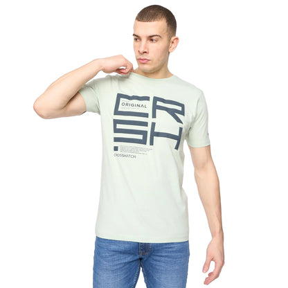 Mint - Side - Crosshatch Mens Squarebox T-Shirt