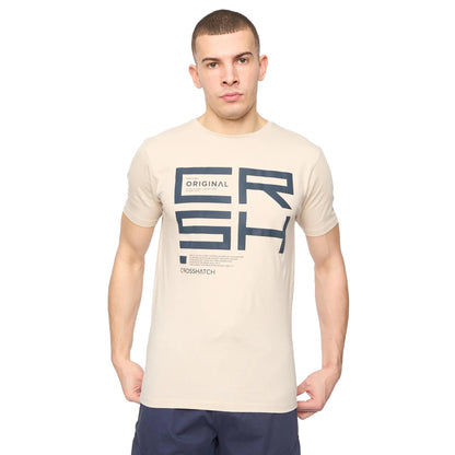 Light Stone - Front - Crosshatch Mens Squarebox T-Shirt