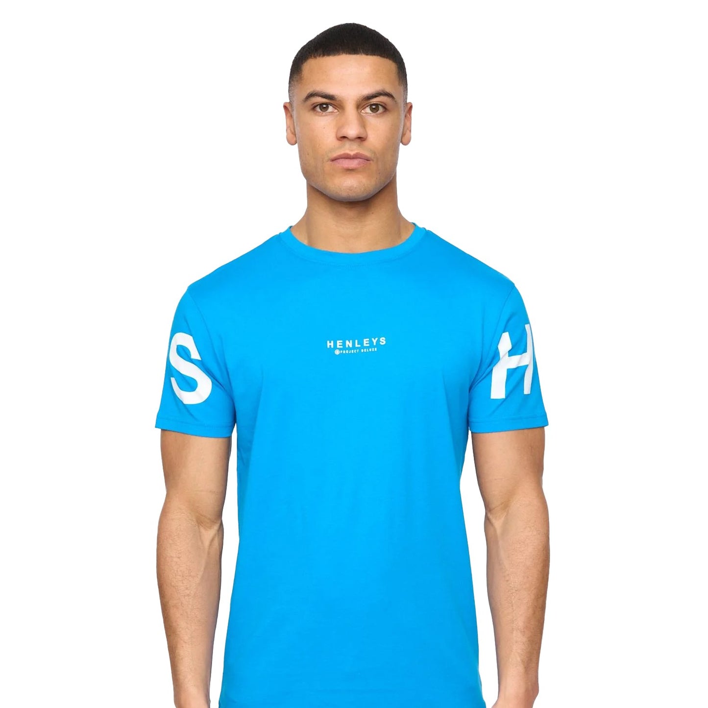 Black-White-Light Beige-Blue-Navy - Pack Shot - Henleys Mens Hensleeve T-Shirt (Pack of 5)