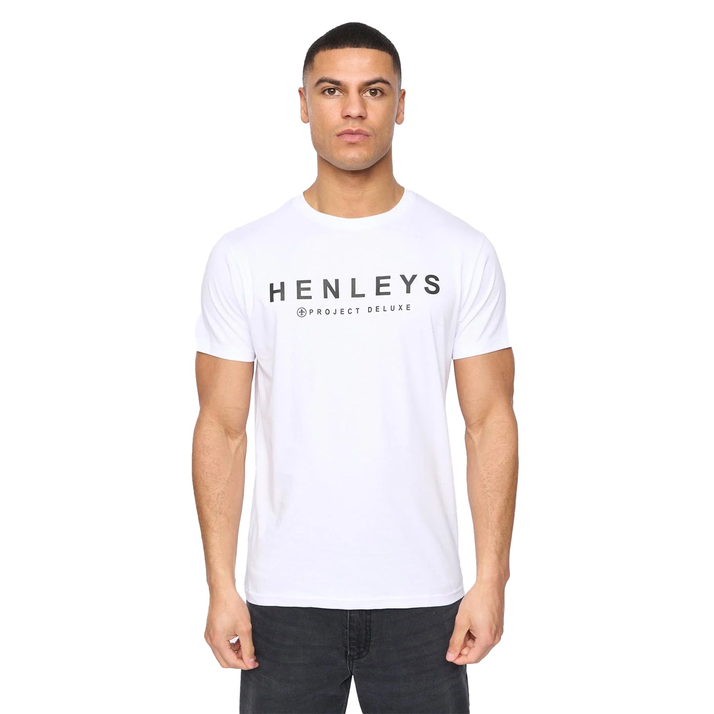Black-Blue-White-Light Beige-Dark Blue - Back - Henleys Mens Henyfront T-Shirt (Pack of 5)