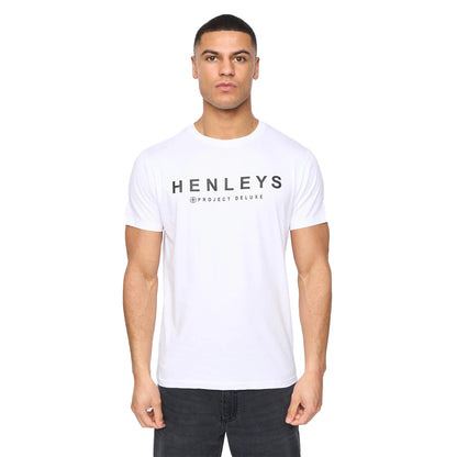 Black-Blue-White-Light Beige-Dark Blue - Back - Henleys Mens Henyfront T-Shirt (Pack of 5)