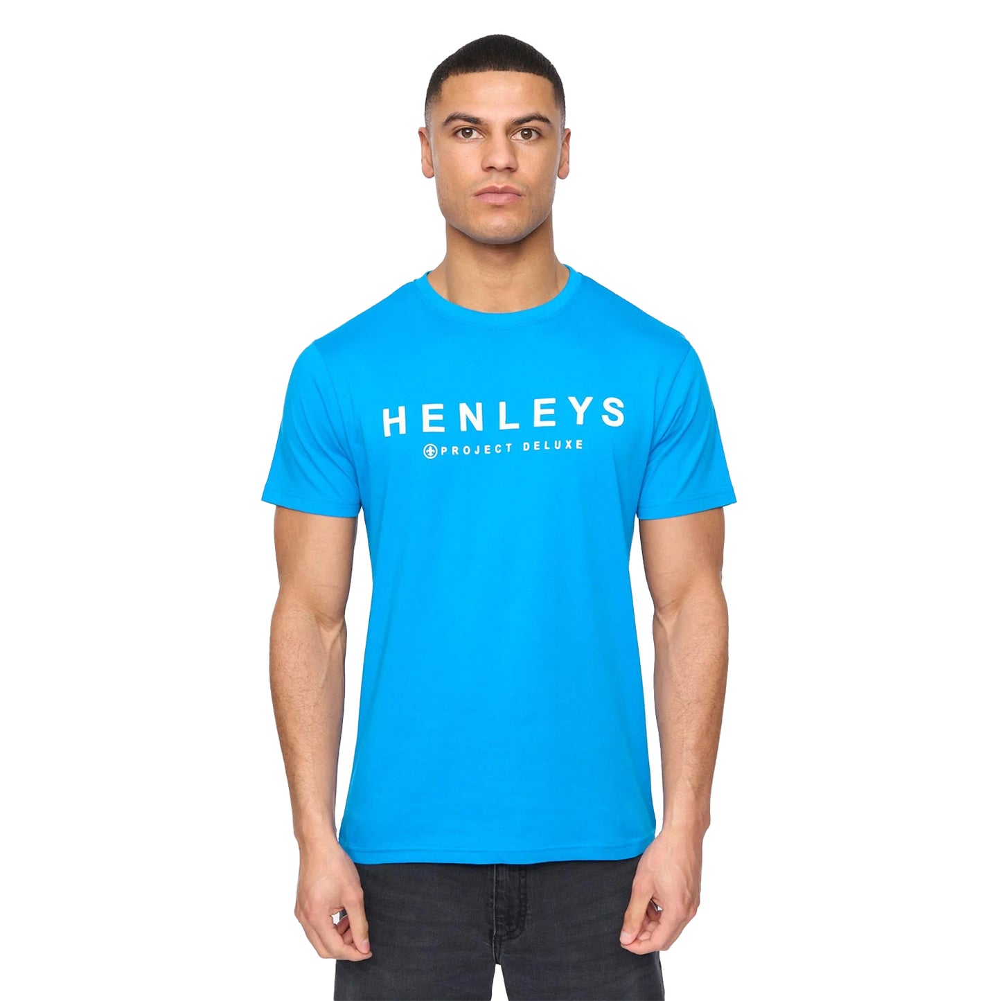 Black-Blue-White-Light Beige-Dark Blue - Side - Henleys Mens Henyfront T-Shirt (Pack of 5)