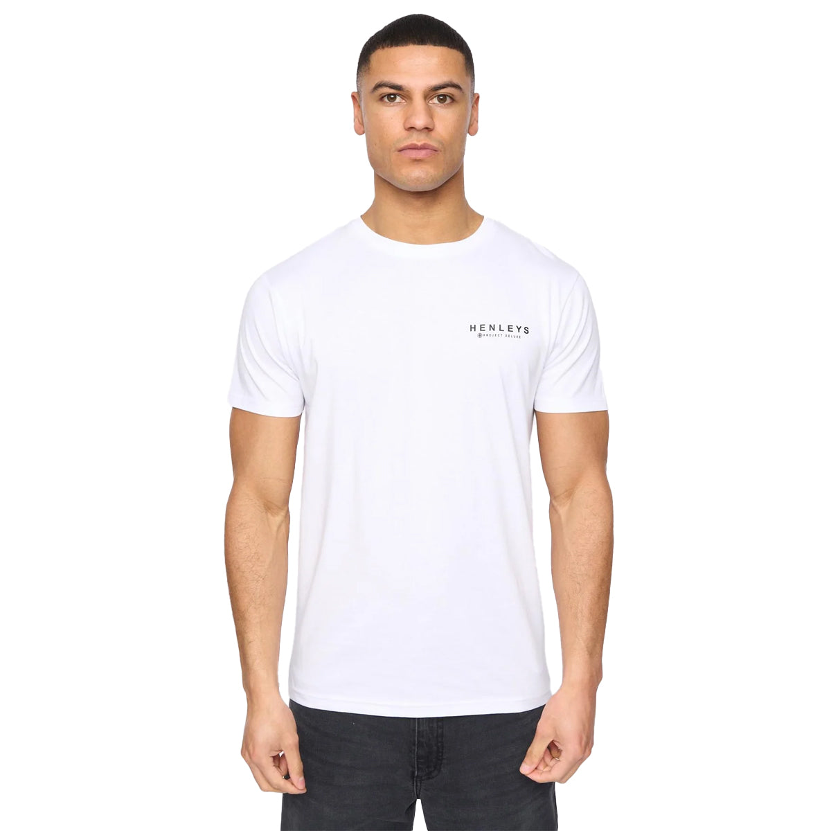 White-Blue-Black - Front - Henleys Mens Henycore T-Shirt (Pack of 3)