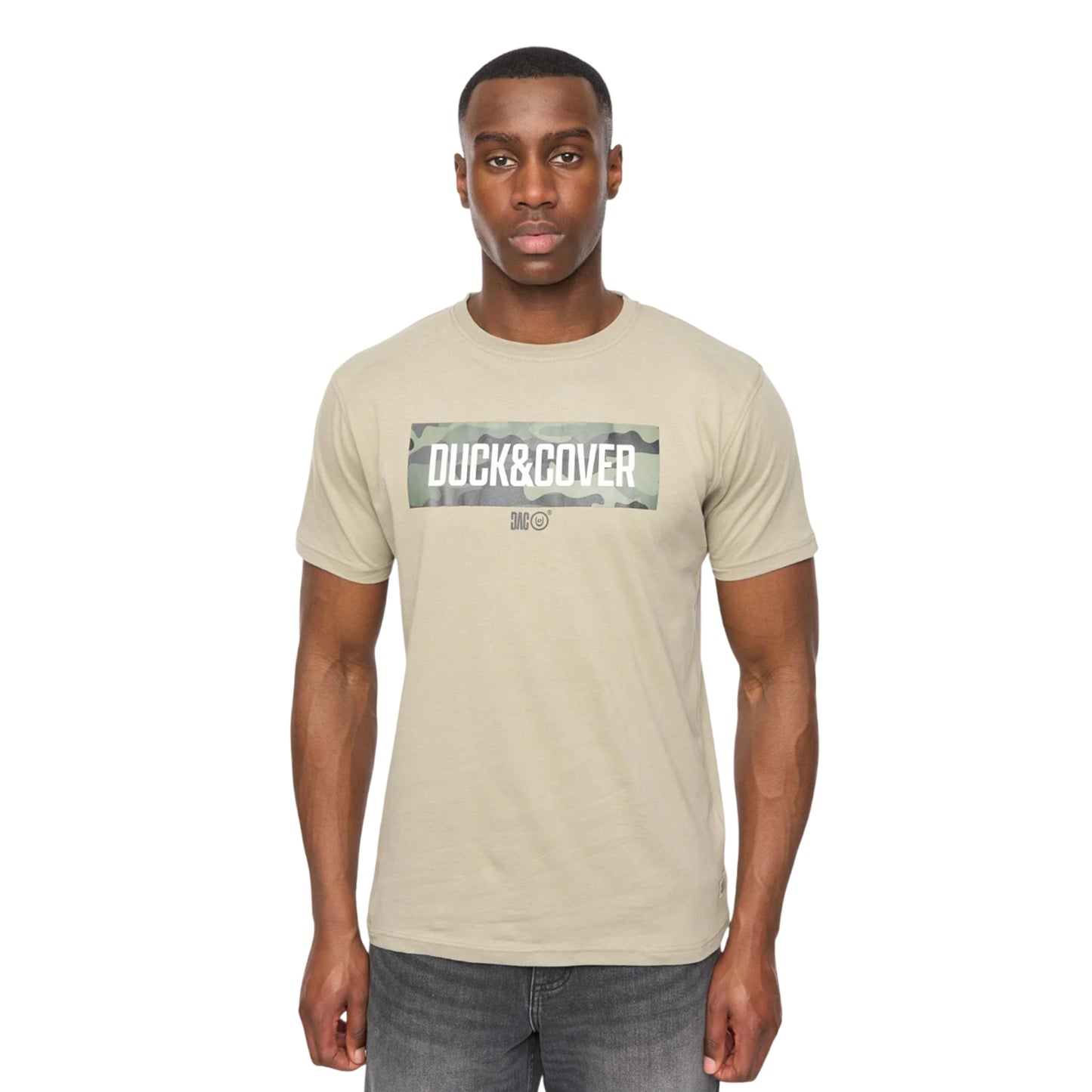 Sage - Front - Duck and Cover Mens Camotrax T-Shirt