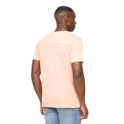 Coral - Back - Duck and Cover Mens Seamtext T-Shirt
