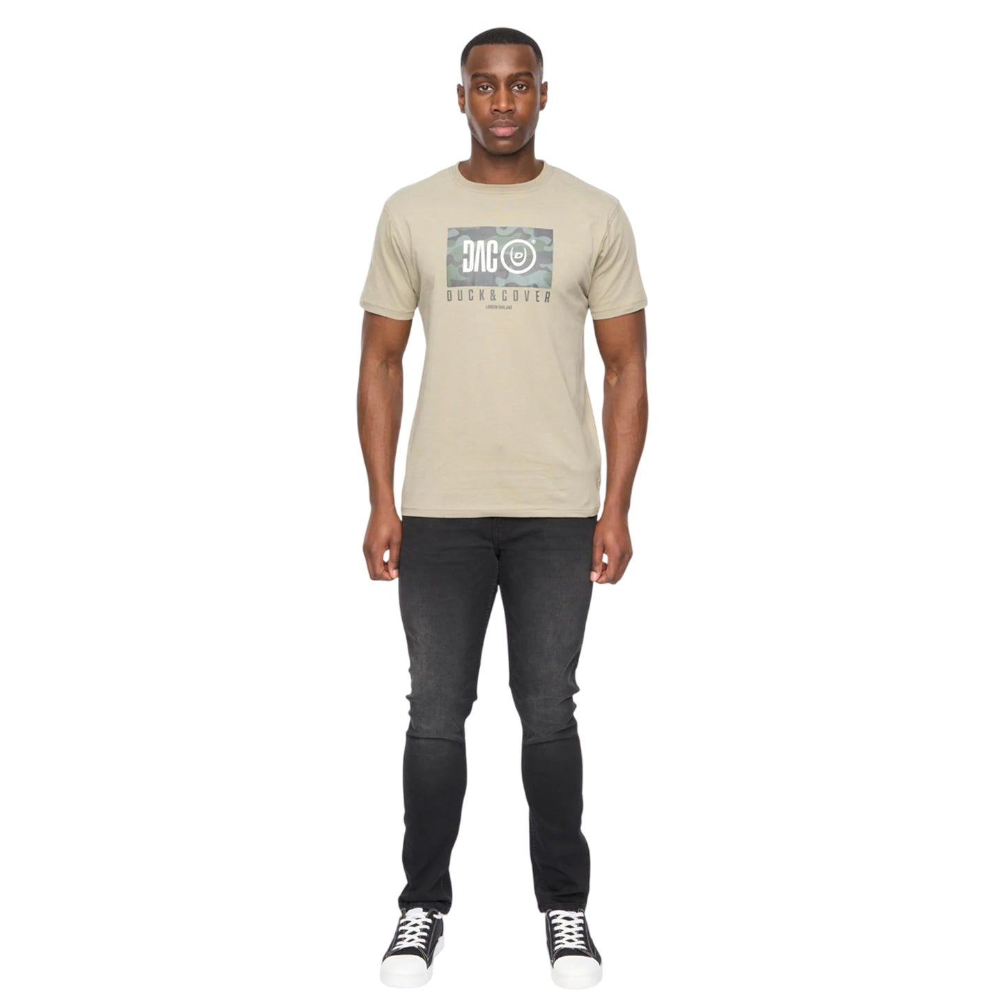 Sage - Side - Duck and Cover Mens Chamchee T-Shirt