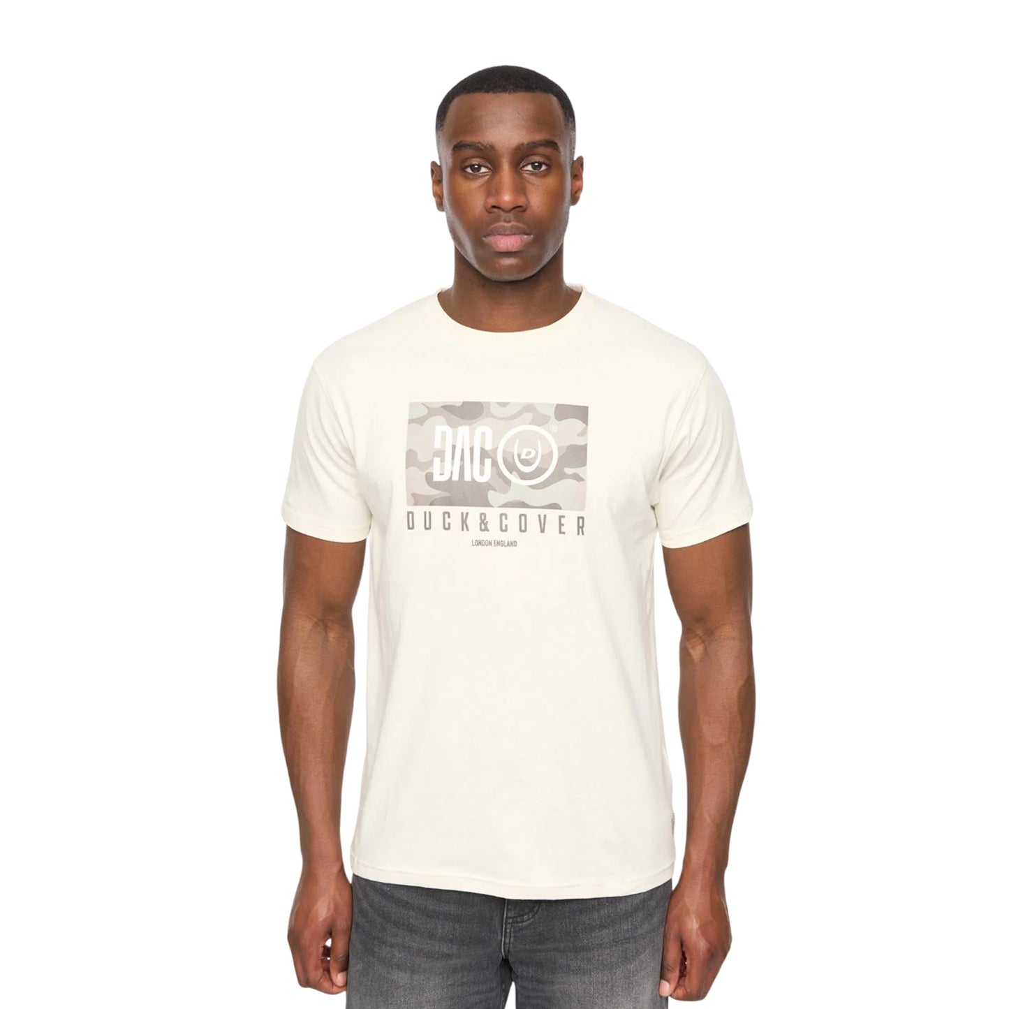 Off White - Front - Duck and Cover Mens Chamchee T-Shirt