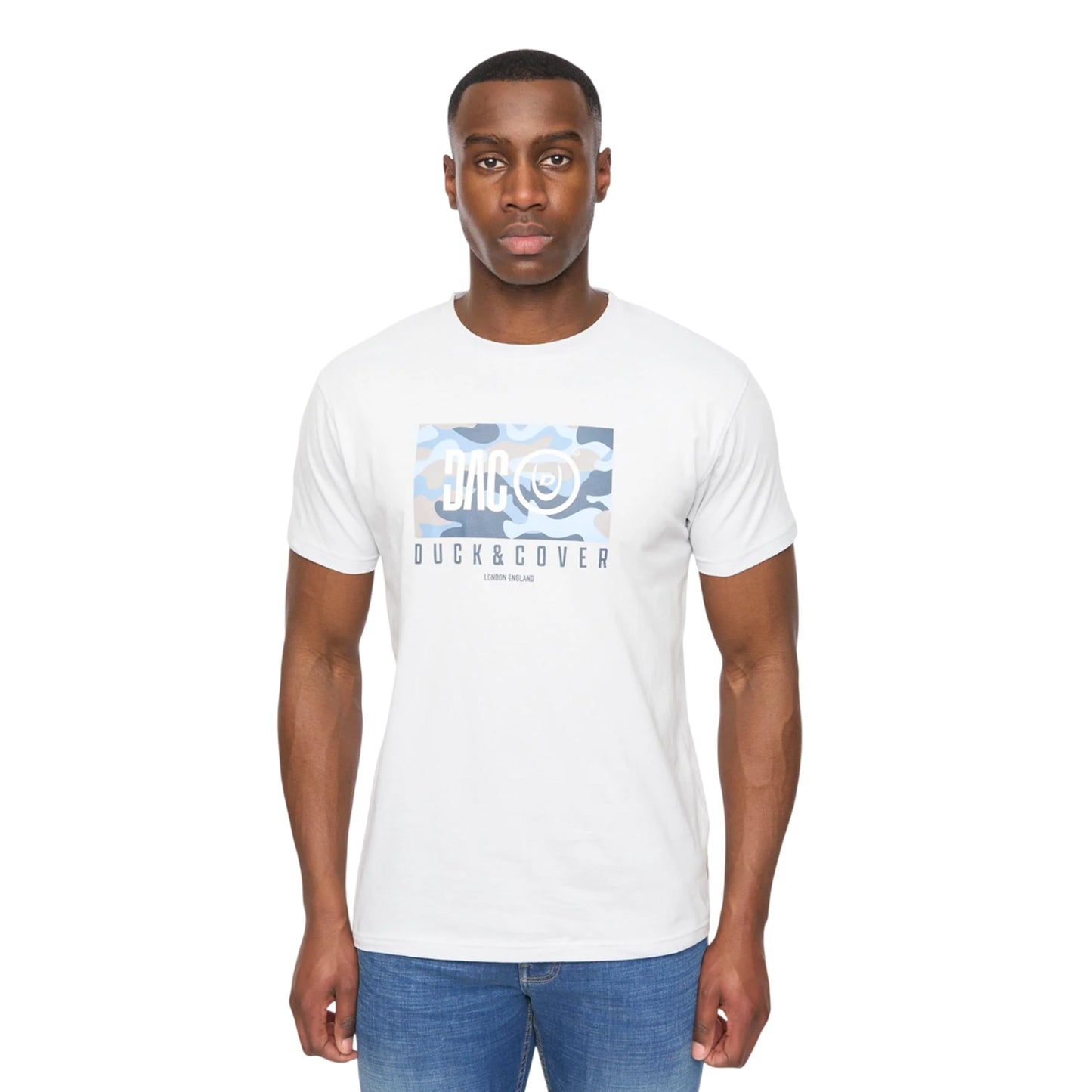 Light Blue - Front - Duck and Cover Mens Chamchee T-Shirt