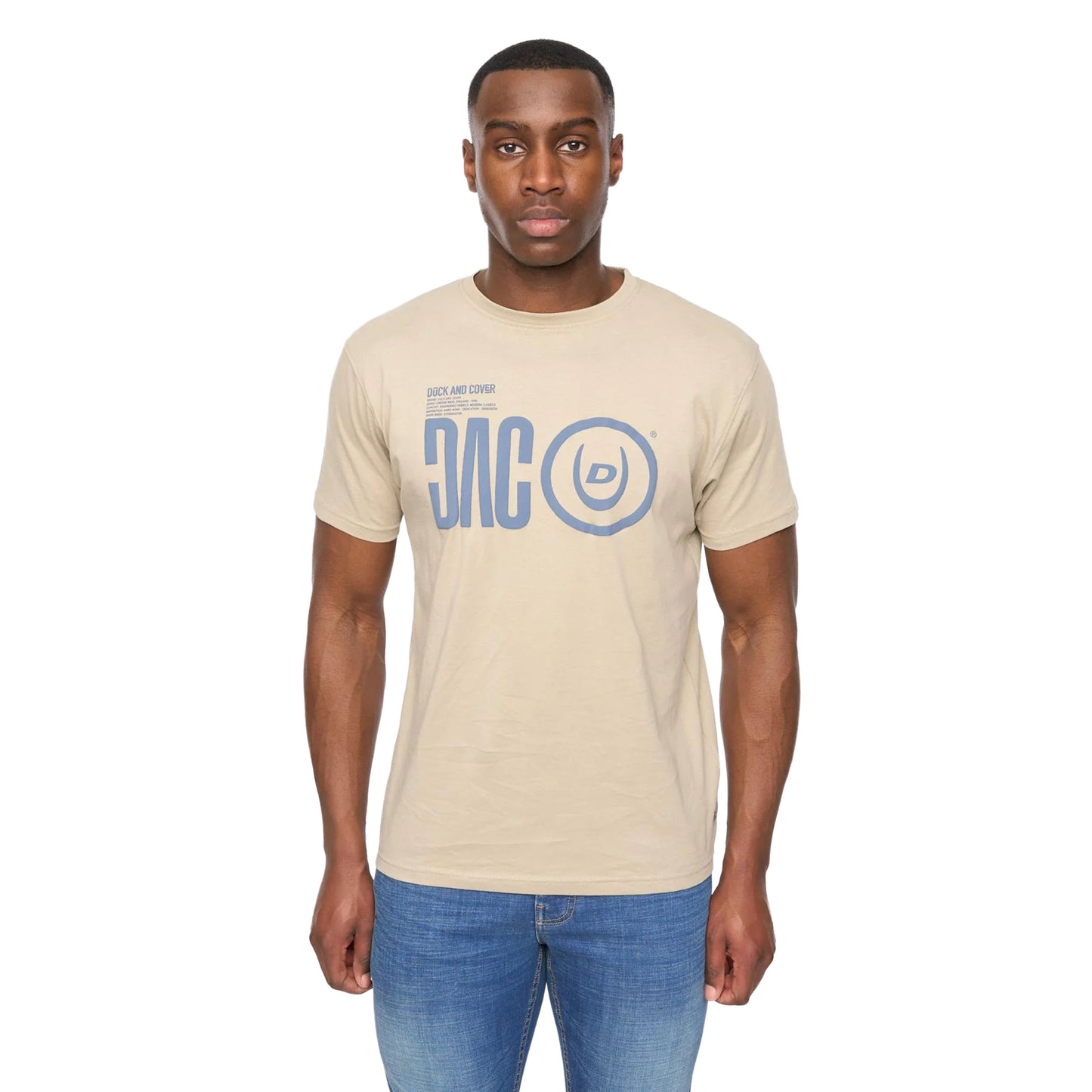 Light Sage - Front - Duck and Cover Mens Dacstee T-Shirt