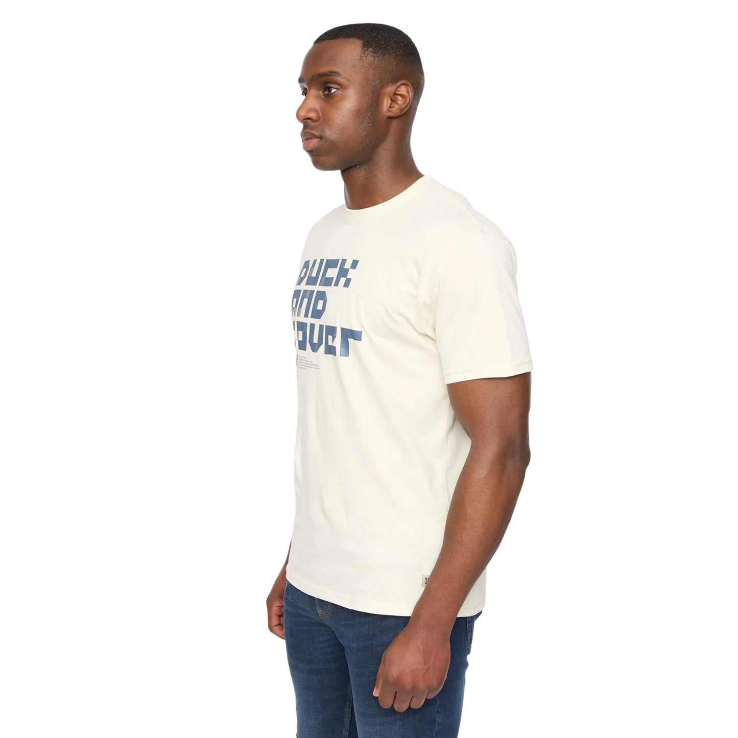 Off White - Back - Duck and Cover Mens Bloxx T-Shirt