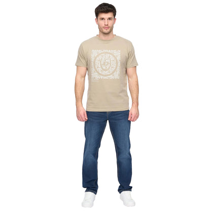Light Sage - Side - Duck and Cover Mens Pixalate T-Shirt