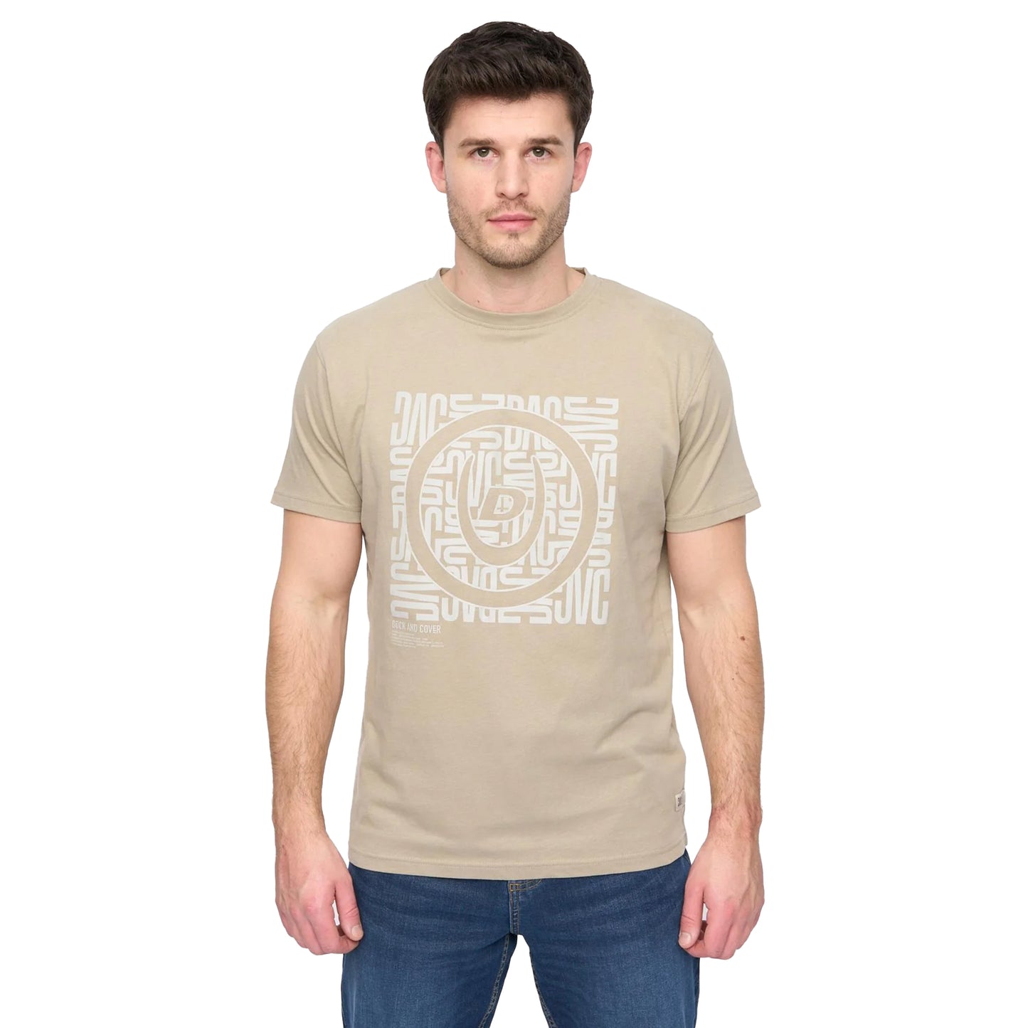 Light Sage - Front - Duck and Cover Mens Pixalate T-Shirt