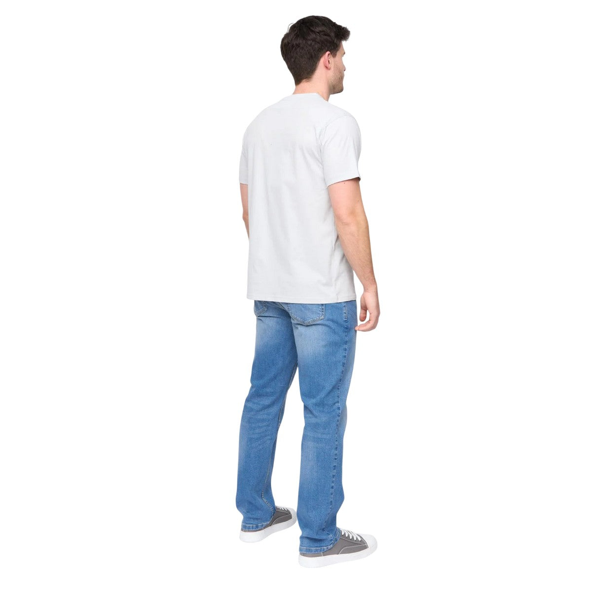 Light Blue - Back - Duck and Cover Mens Trentflax T-Shirt