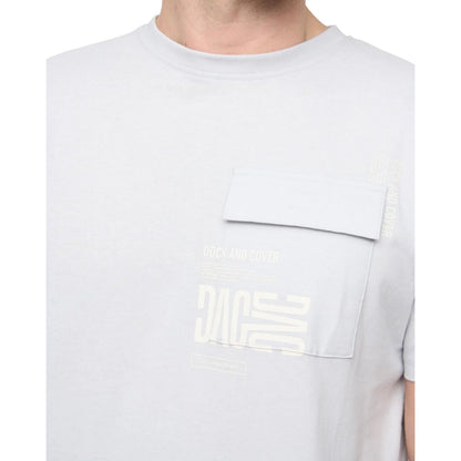Light Blue - Side - Duck and Cover Mens Trentflax T-Shirt