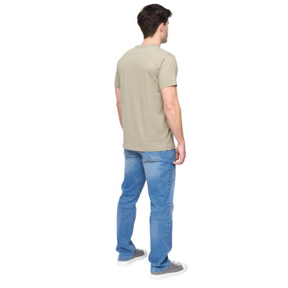 Sage - Back - Duck and Cover Mens Trentflax T-Shirt