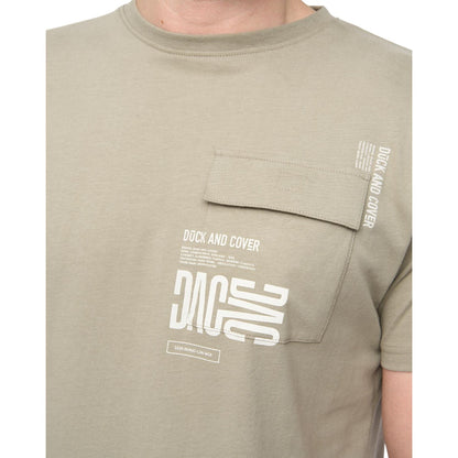 Sage - Side - Duck and Cover Mens Trentflax T-Shirt