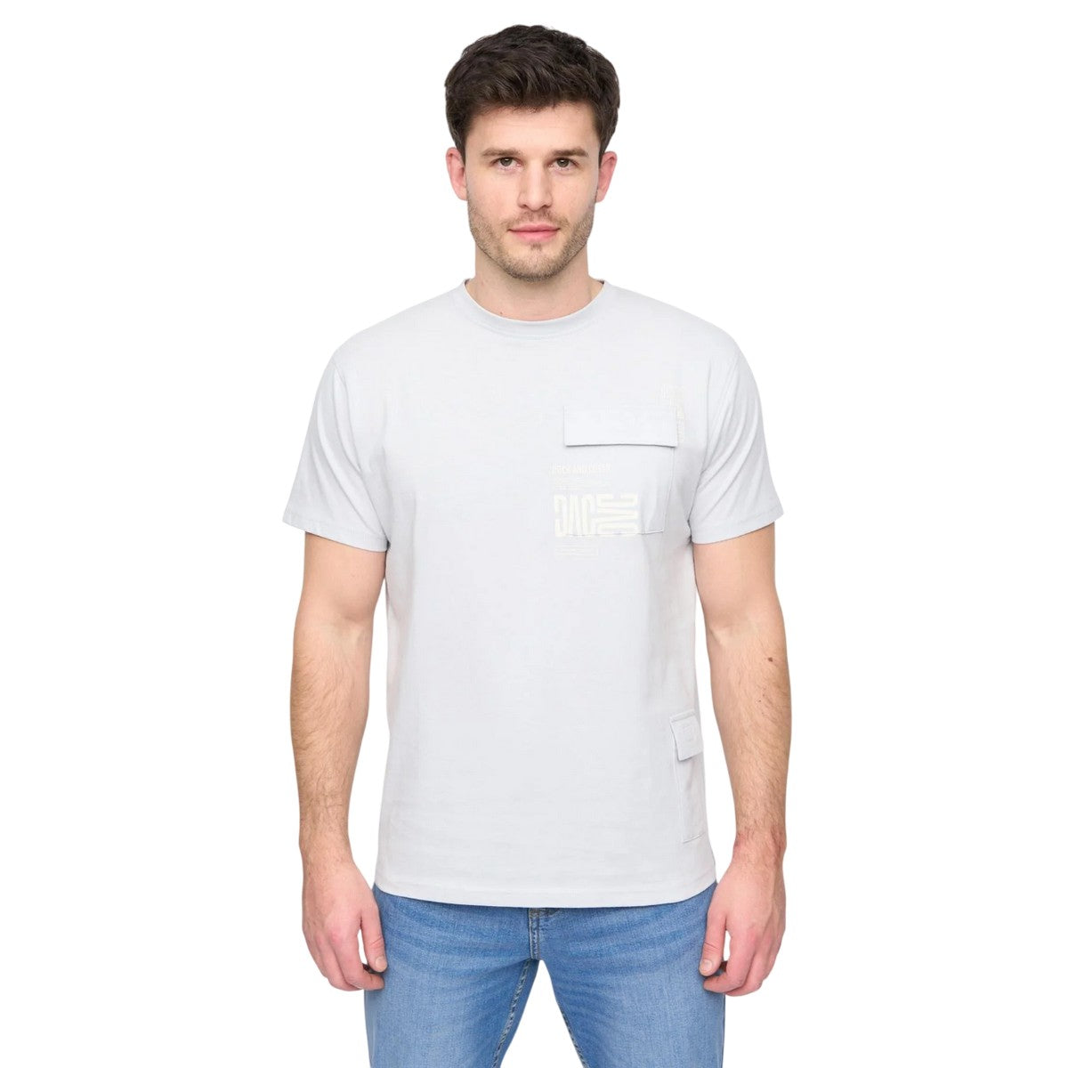 Light Blue - Front - Duck and Cover Mens Trentflax T-Shirt