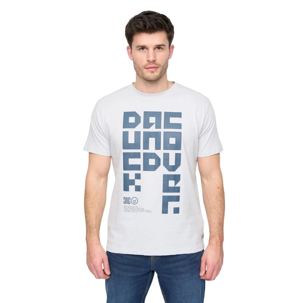 Light Blue - Front - Duck and Cover Mens Squarelarge T-Shirt