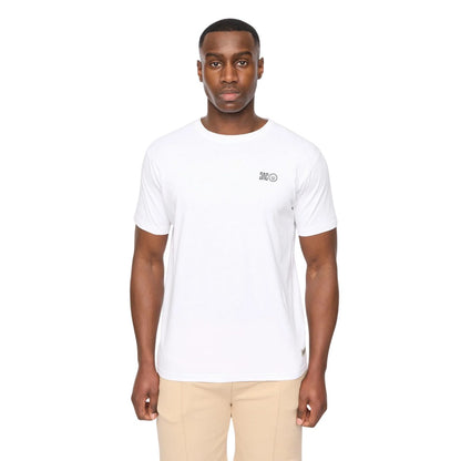 White - Front - Duck and Cover Mens Simplex T-Shirt