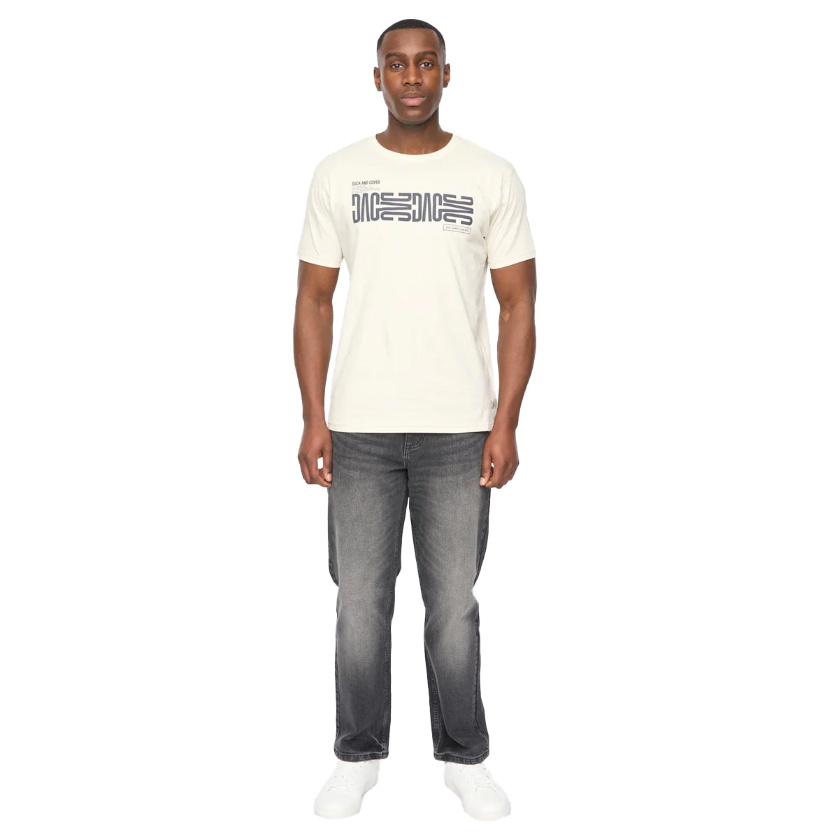 Off White - Side - Duck and Cover Mens Trentmore T-Shirt