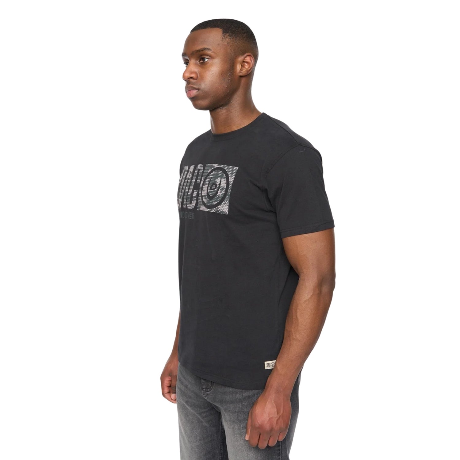 Black - Lifestyle - Duck and Cover Mens Hexocamo T-Shirt