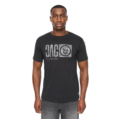 Black - Front - Duck and Cover Mens Hexocamo T-Shirt