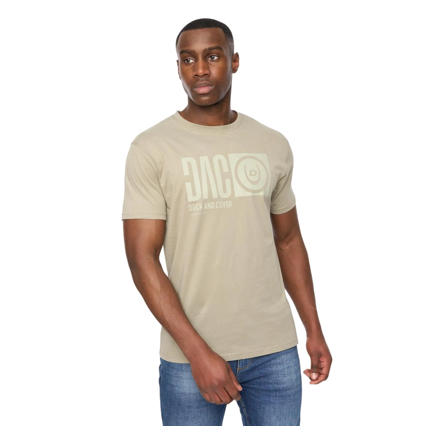 Sage - Side - Duck and Cover Mens Hexocamo T-Shirt