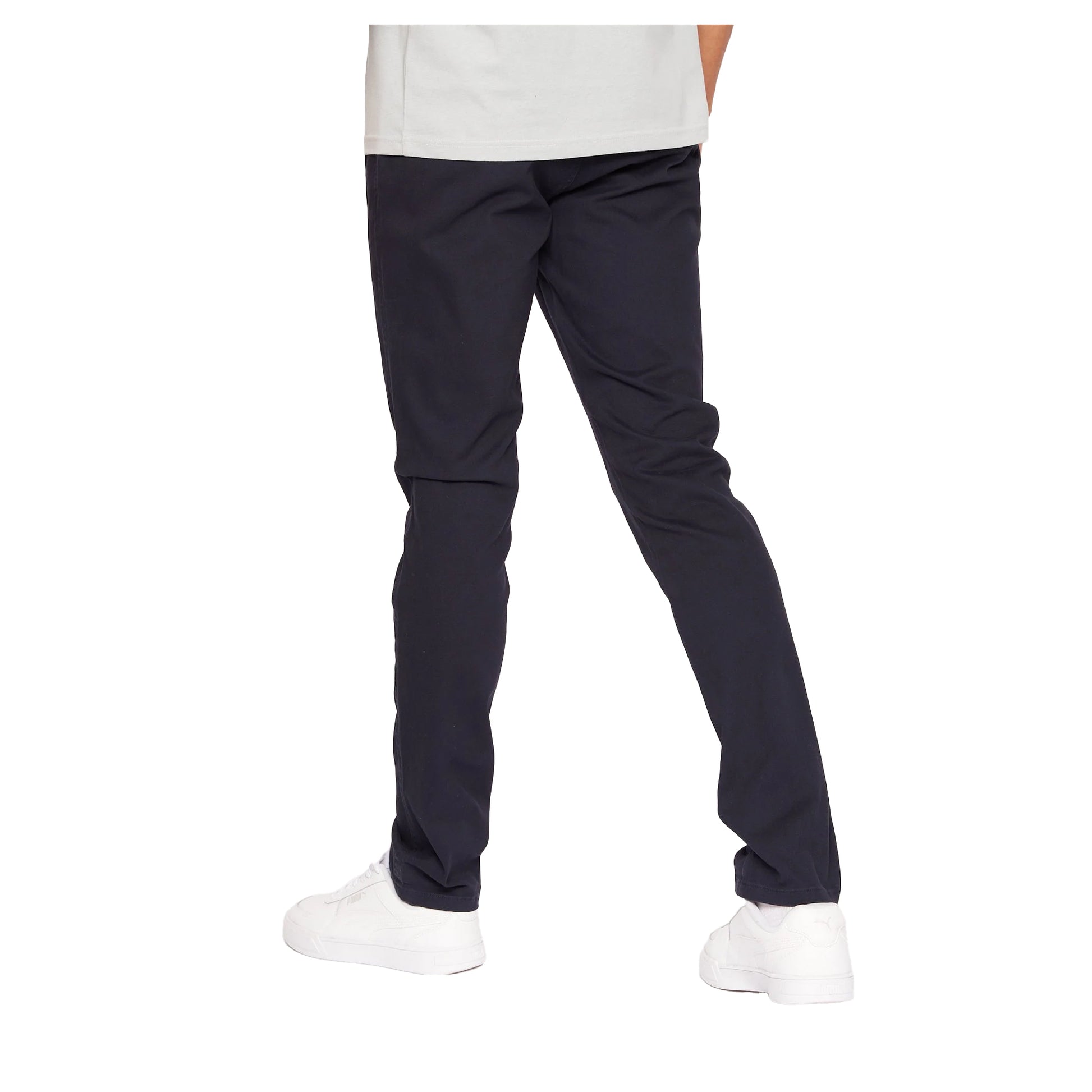 Navy - Back - Crosshatch Mens Roysden Chinos