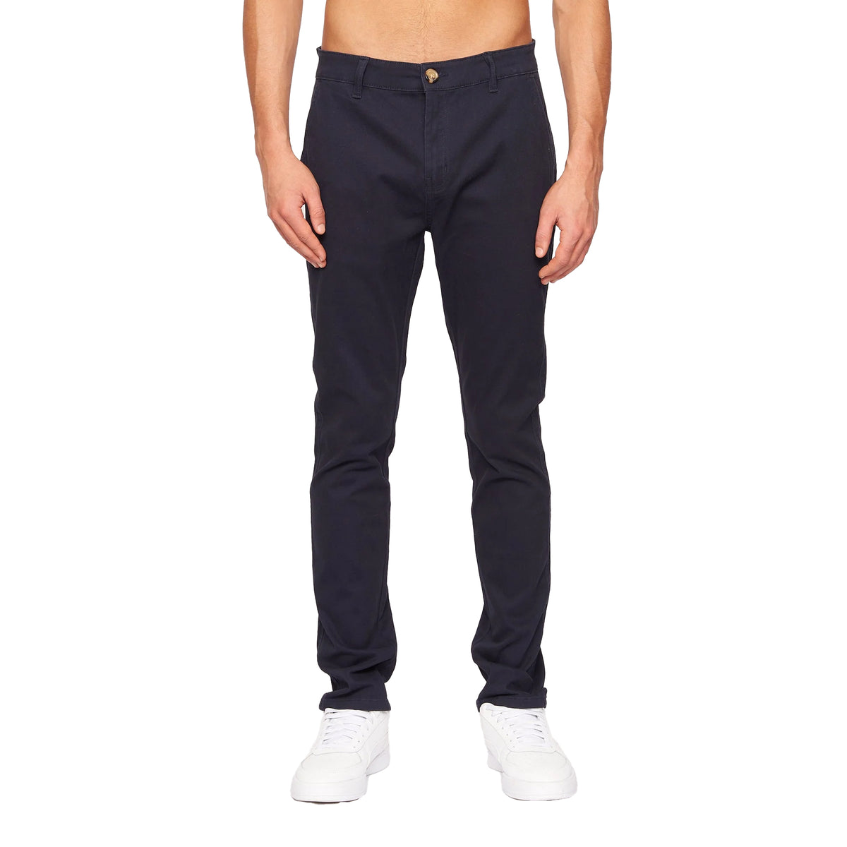 Navy - Front - Crosshatch Mens Roysden Chinos