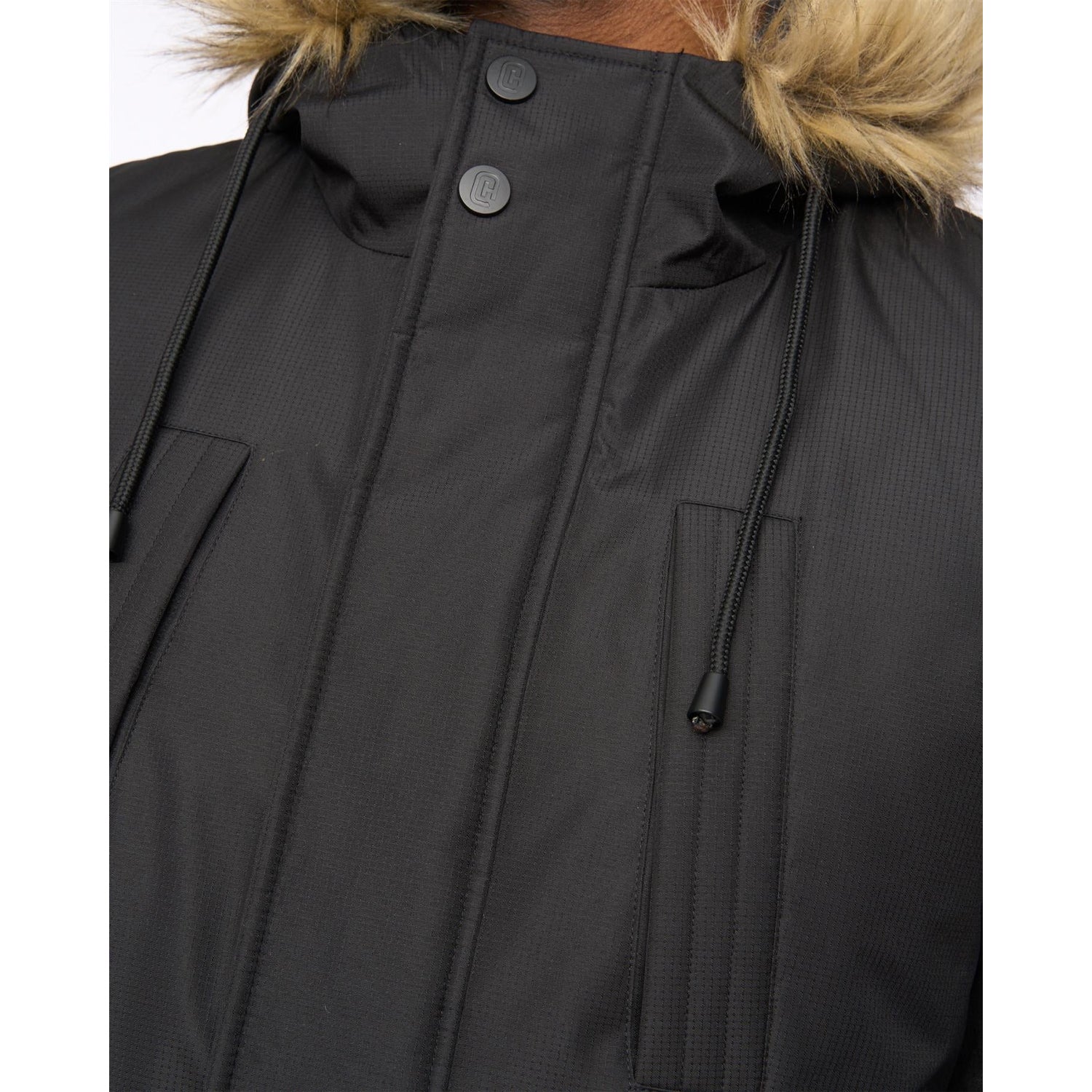 Black - Side - Crosshatch Mens Parkmoore MVE Parka