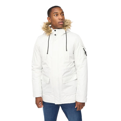 Putty - Front - Crosshatch Mens Parkmoore MVE Parka