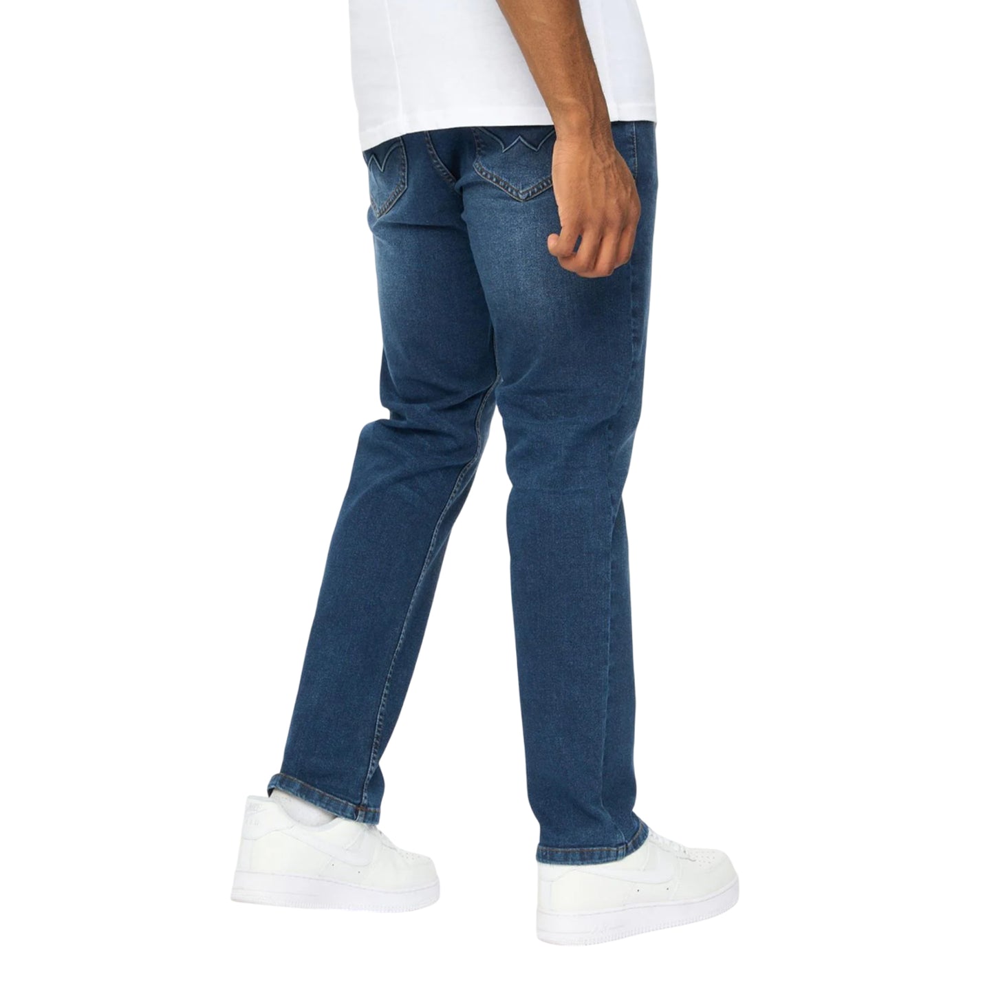 Dark Wash - Back - Duck and Cover Mens Janstar Straight Leg Jeans
