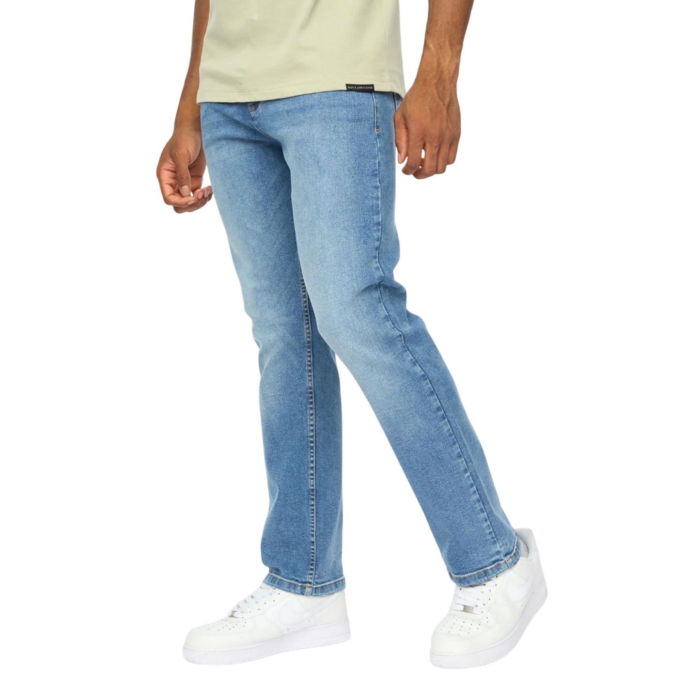 Stone Wash - Side - Duck and Cover Mens Janstar Straight Leg Jeans