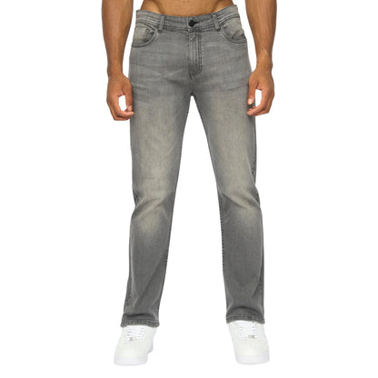 Grey - Front - Duck and Cover Mens Janstar Straight Leg Jeans