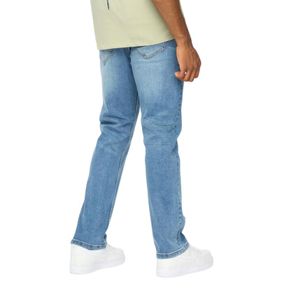 Stone Wash - Back - Duck and Cover Mens Janstar Straight Leg Jeans